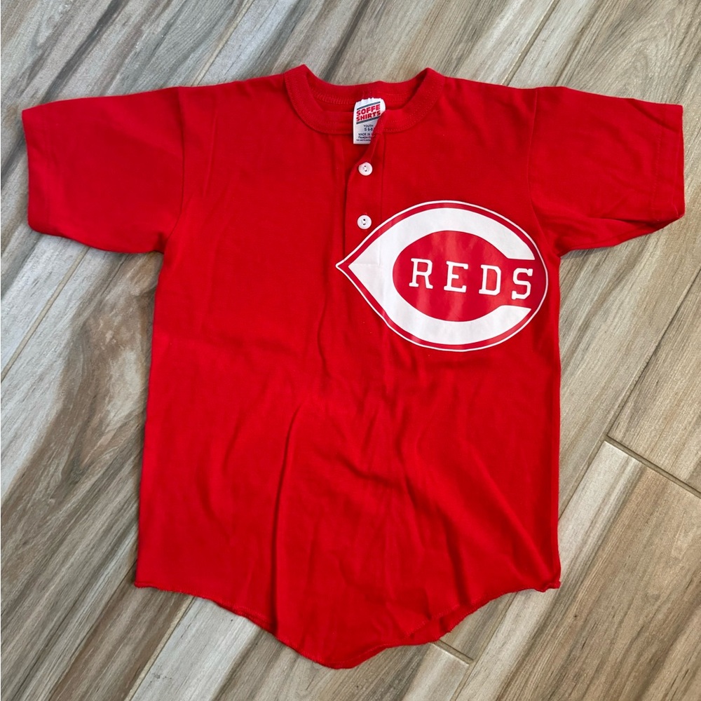 Cincinnati Reds Vintage Kids Tshirt Soffe Size Small Made In USA